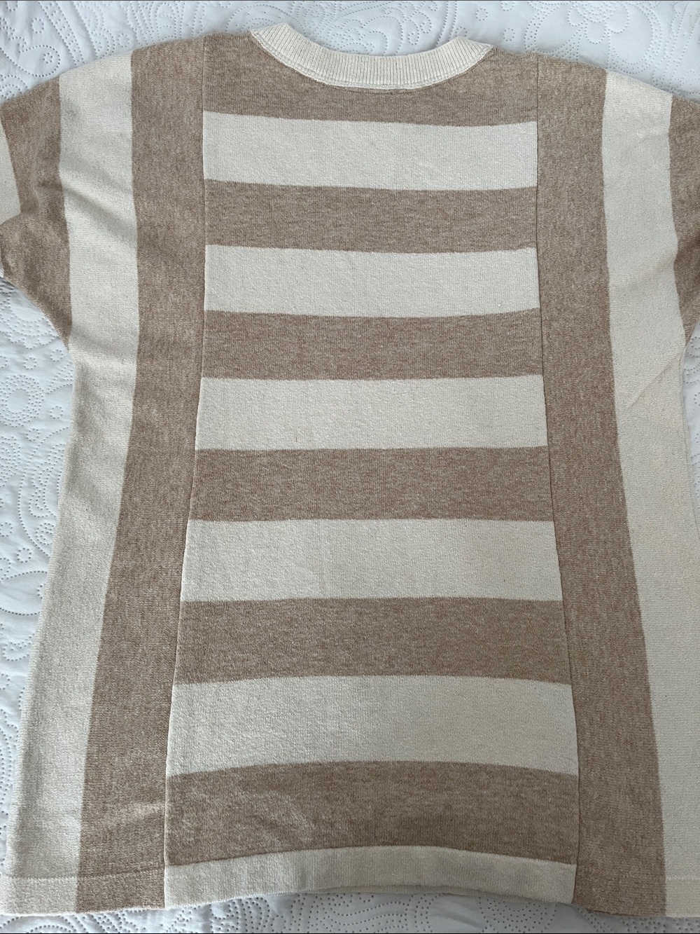 J. Jill Striped Crewneck Sweater in Beige and Cream S - Picture 10 of 10